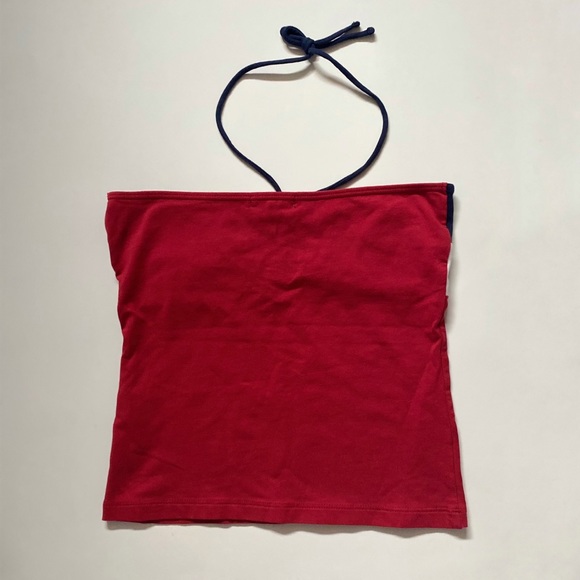 Old Navy Red White and Dark Blue Halter Top - Picture 2 of 3